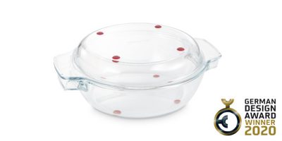 Hőálló jénai tál fedővel, kerek, 32 cm, GrandCHEF