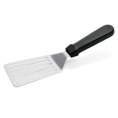 Fordítólapát műanyag nyéllel, 12-8,5-29 cm, perforált, rozsdamentes