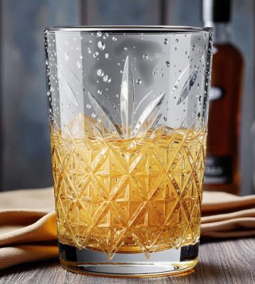 Timeless whisky pohár metszett 355 ml, 6 db-os csomag, sorolható temperált üveg