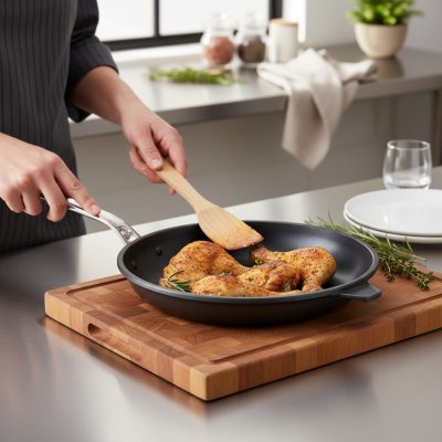 Choc Extreme Serpenyő 32 cm-es, extratartós kerámia bevonattal a de Buyer-től