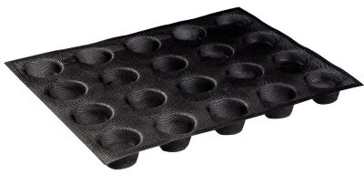 Microperforált Üvegszálas sütőforma, 2x20 adag, 48 mm átm., 22 mm mély, 2 db 30x40 cm, mikroperforált