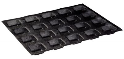 Microperforált Üvegszálas sütőforma, 2x20 adag, 50x50 mm, 20 mm mély, 2 db 30x40 cm, mikroperforált