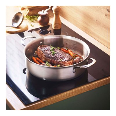 ALCHIMY 3 literes indukciós alacsony lábas lézer gravírozott űrmérték jelöléssel, 24 cm átmérő a de Buyer-től
