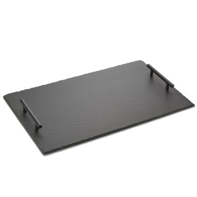 Pala kínálótál fekete fogóval GN 1/1 méret 530x325 mm 5 mm vastag