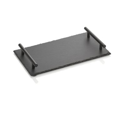Pala kínálótál GN 1/3 méret fekete fogóval (325x175 mm) 5 mm vastag