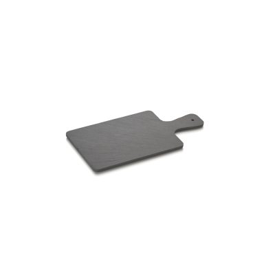 Nyeles Fekete Pala kínálótál csúszásgátló talpakkal 28x15 cm, 5 mm vastag