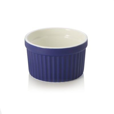 Királykék sorolható porcelán Ramekin-szufléforma, 7x4 cm