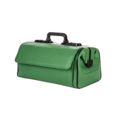 Táska DÜRASOL RUSTICANA CROSS Bőr 7004 zöld, fehér kereszttel / nagy 2 zsebes