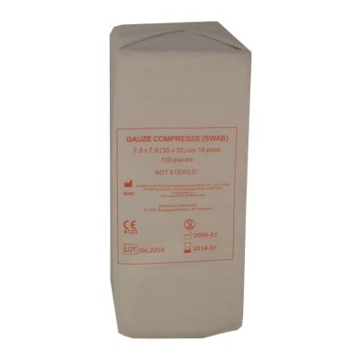 Mull lap nem steril 7,5x10 (30x40-ról) 16 réteg 100 db/doboz