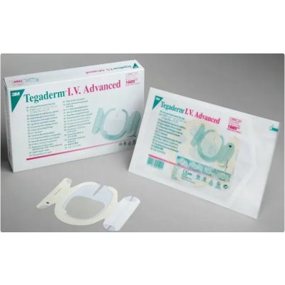 Tegaderm™ IV advanced megerősített kanülrögzítő, ovális bevágott 8,5cm x 11,5cm 1685 (50 db)