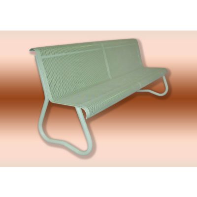 Várótermi pad 4 üléses perforált lemezes