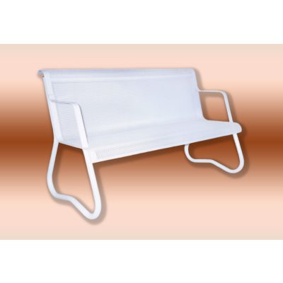 Várótermi pad 3 üléses perforált lemezes karfás