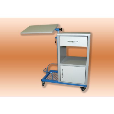 Kombinált éjjeli szekrény fémből kétoldalas, elforgatható asztallappal