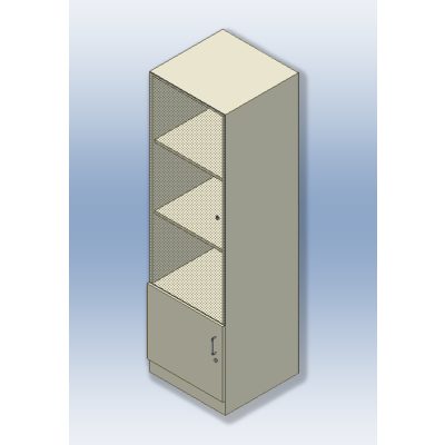 Üvegajtós állószekrény 60x60x180 cm