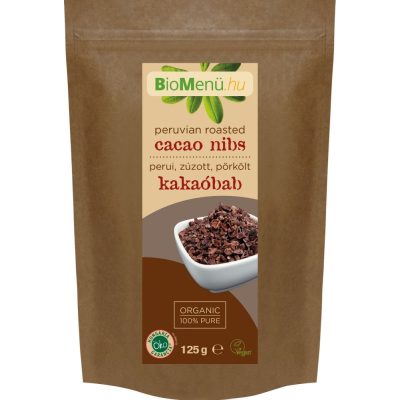 BIO Kakaóbab zúzott, nyers, perui 125g BioMenü