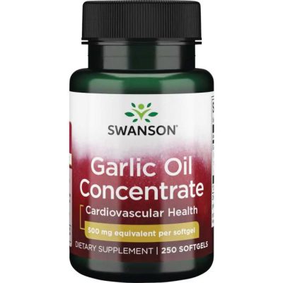 Swanson Garlic Oil Cocentrate (Fokhagyma olaj koncentrátum) 500mg 250 kapszula