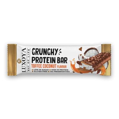Luxoya Crunchy bar fehérje szelet 45 g - Karamella Kókusz ízű