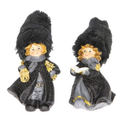 Kislány kisfiú fekete 6,5x5x11,5cm