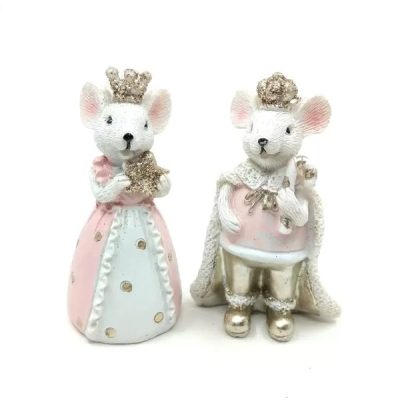 Egér király/lány rózsaszín 6cm