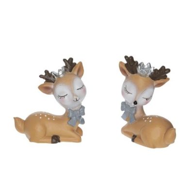 Szarvas koronával poly 7,6x4x9,5cm