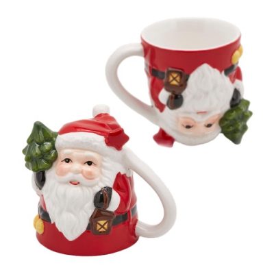 Bögre porcelán mikulás lámpással