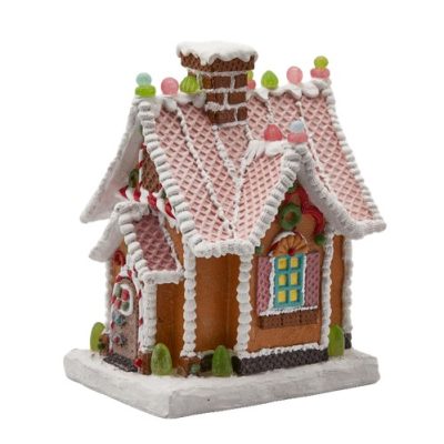 Mézeskalács házikó 30x25x21cm színes