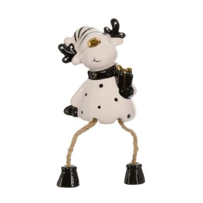 Szarvas lógólábú kerámia 8x6x9,7cm