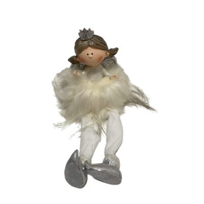 Angyal lógó lábú krém színű 25cm