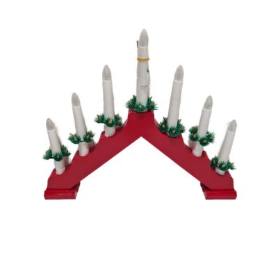 Adventi gyertya 7 Led-es piros