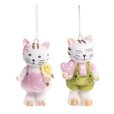 Cicalány, cicafiú kerámia 2 féle 8,5cm/db