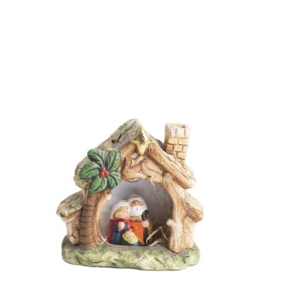 Yala betlehem házikó led-es 18cm