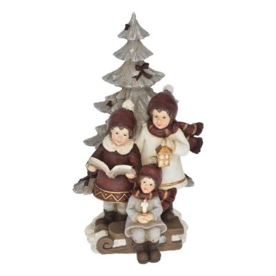 Utcai kórus fenyővel poly 11x11x21cm