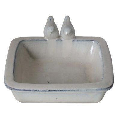 Decorand madáritató fehér szögletes29x25