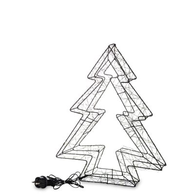 Karácsonyfa fém Led-es 46x37x5,5cm