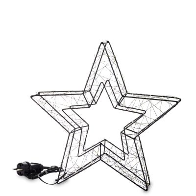 Csillag fém Led-es 44x47x6cm