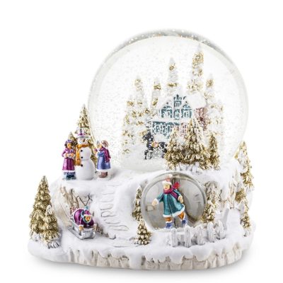 Havazógömb téli jelenet 16x16cm