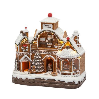 Dióráma télapós LED-es zenélő 30x31x17cm