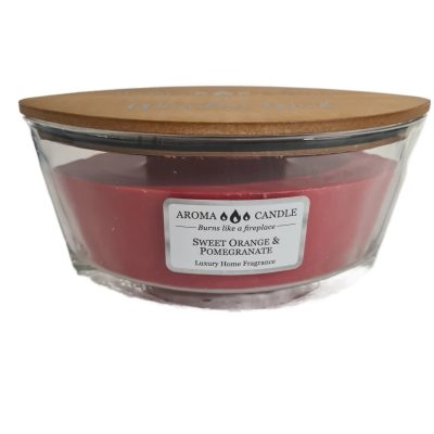 Wooden Wick illatgyertya Sweet Orange and Pomegranate 453gr