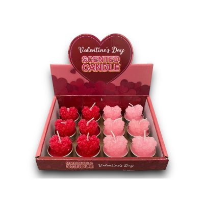 Gyertya szív formájú 3,5x3,5x3,5cm