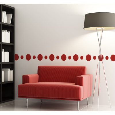 Fali pöttyös díszítés 30 db vegyesen