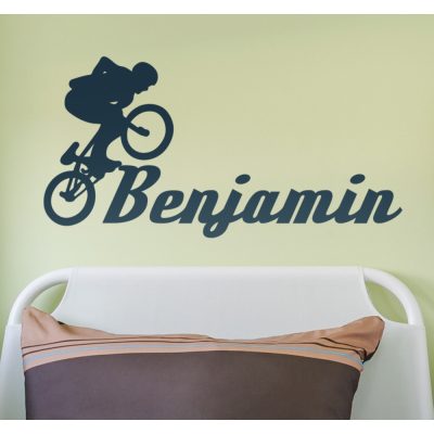 Egyedi neves biciklis fiú matrica