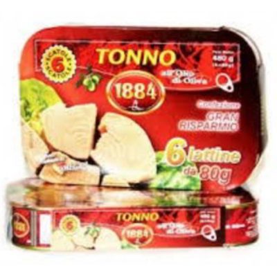 Tonno 1884 tonhal olivaolajban, 6 x 80 g