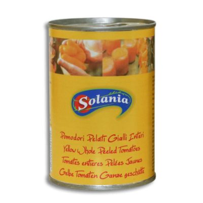 Solania sárga hámozott paradicsom, 400g