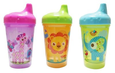 Baby Care Csőrös itatópohár 300ml ZOO - rózsaszín