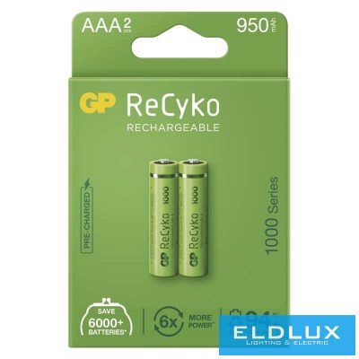 GP ReCyko NiMH akkumulátor HR03 (AAA) 950mAh 2db
