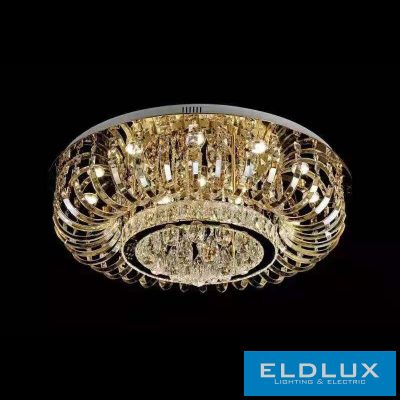 ELDLUX ELDSUN kristályüveg mennyezeti lámpa króm LED 66W CCT