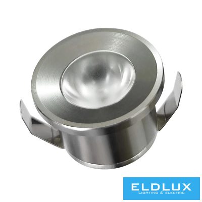 UNIVERSO mini spot lámpatest 1w piros 100lm 30° IP20 ∅31×22mm ezüst