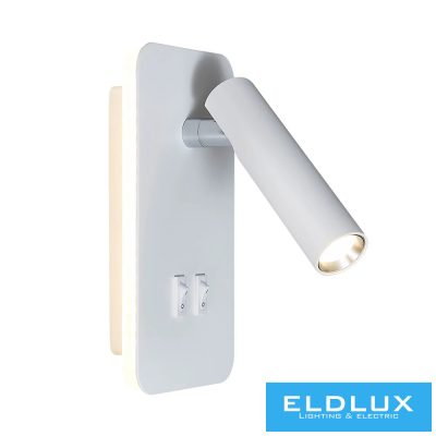 UNIVERSO Fali lámpa LED 6w 240lm + 150lm 4000k IP22 fehér kapcsolóval