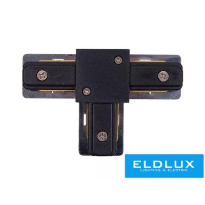 UNIVERSO Egyfázisú sínhez T alakú csatlakozó fekete