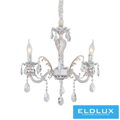 UNIVERSO Csillár 3 karos 3xE14 Max.40W D50x50cm fehér/arany